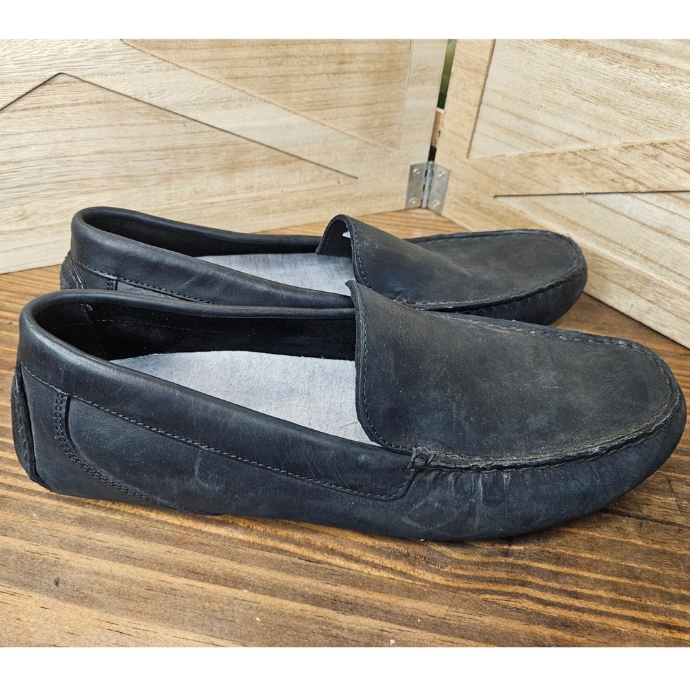 Sperry Leather Top Sider Men 11.5 Driving Loafers Black Leather #495‎